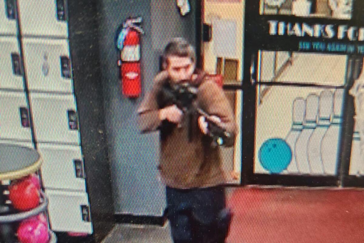 Photo of the armed suspect in a shooting in Lewiston, Maine. Photo: AFP