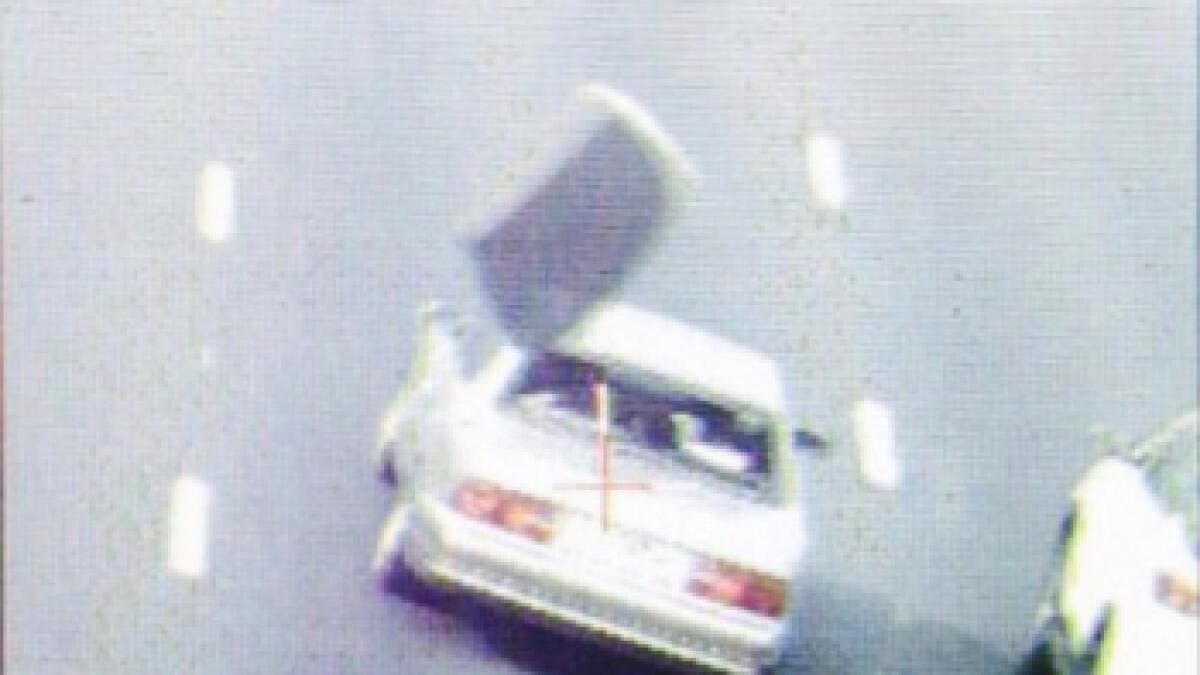 Radar catches car at 187km/hr in UAE; rear windscreen flies off