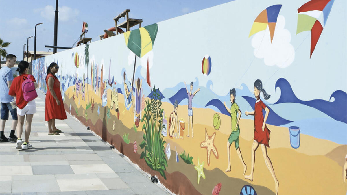 56-m mural on marine life pops up on Dubai beach 