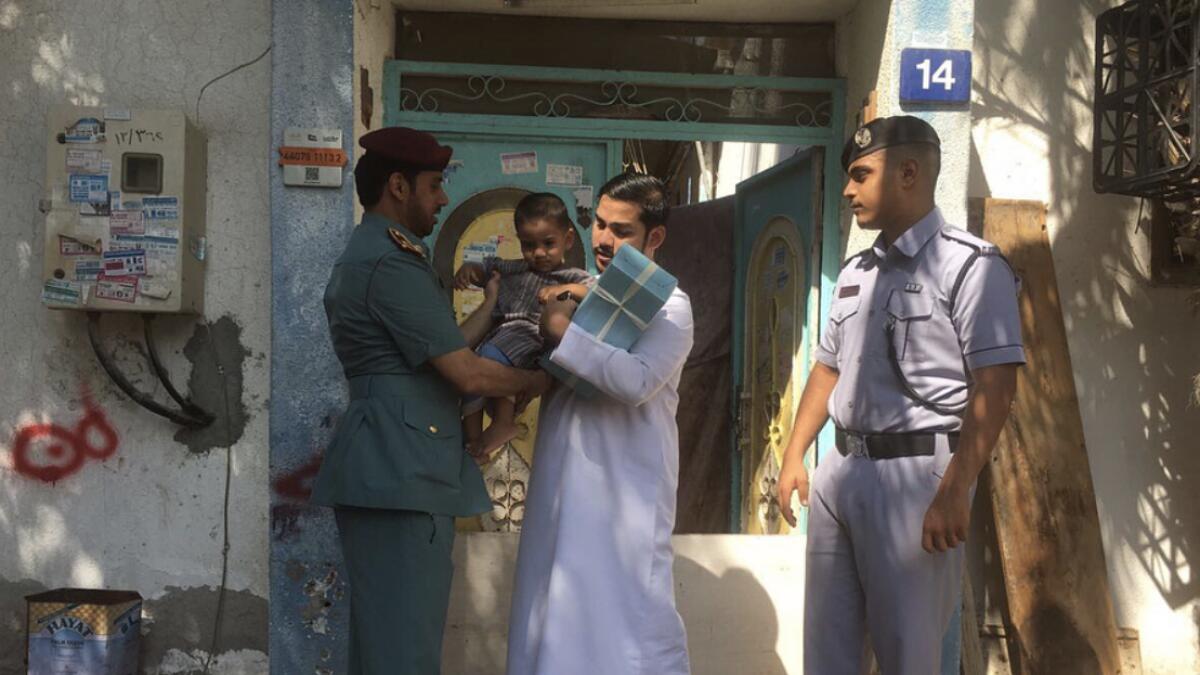 Photos: Police return lost boy to parents in Ajman
