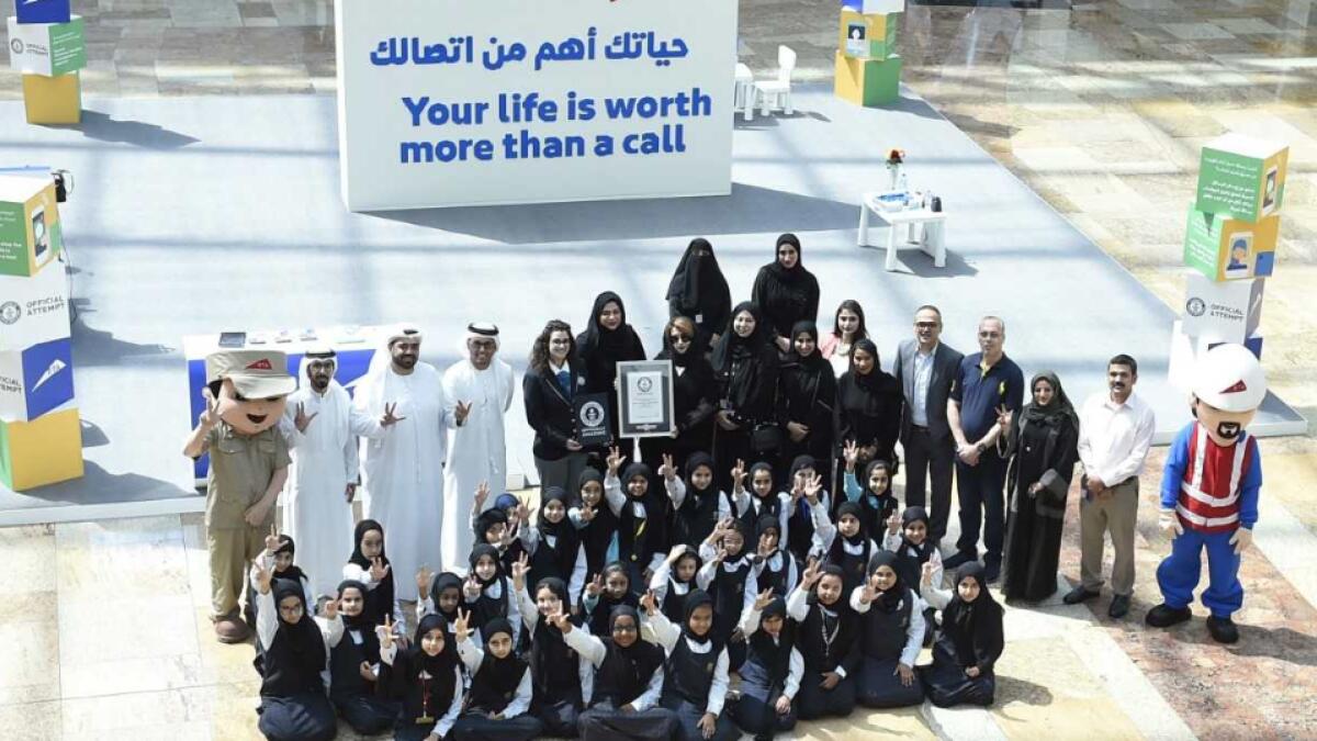 RTA sets Guinness World Record in compiling biggest awareness message 
