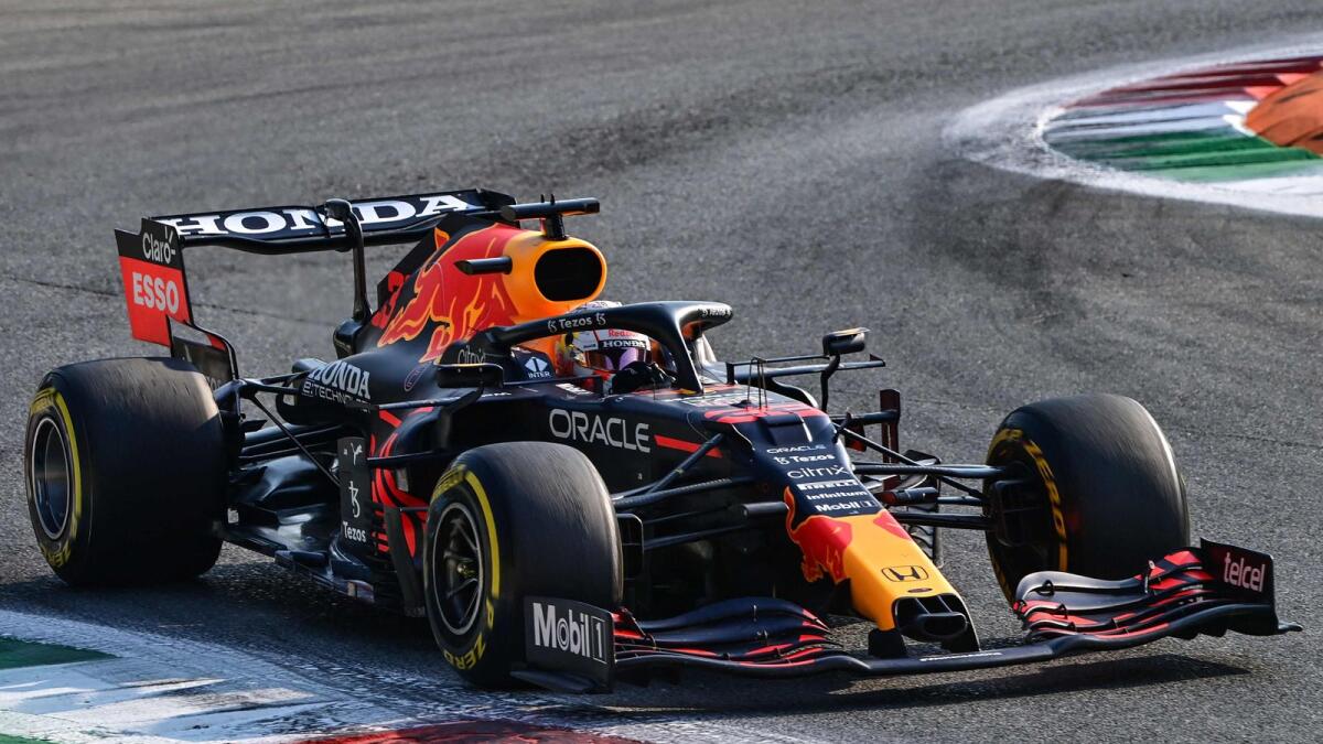 Red Bull's Dutch driver Max Verstappen drives during the sprint session at the Autodromo Nazionale circuit in Monza. — AFP