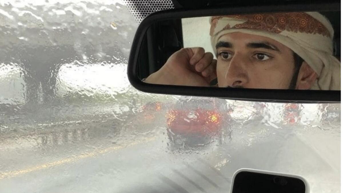 Video: Sheikh Hamdan hits the road to relish rains