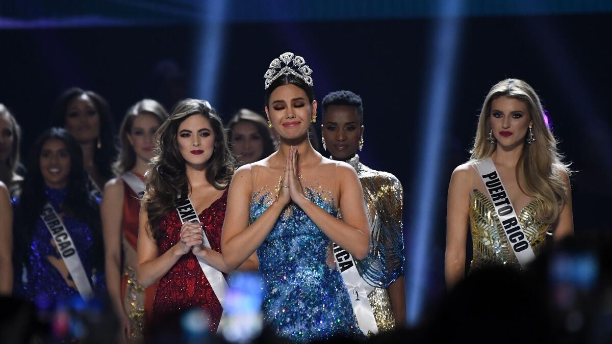 The Philippines’ Catriona Gray, who presented Tunzi with the crown, took home the Miss Universe crown in 2018. Although she did not make the finals, Miss Myanmar Swe Zin Htet made waves last week when she came out as the competition’s first openly gay contestant.