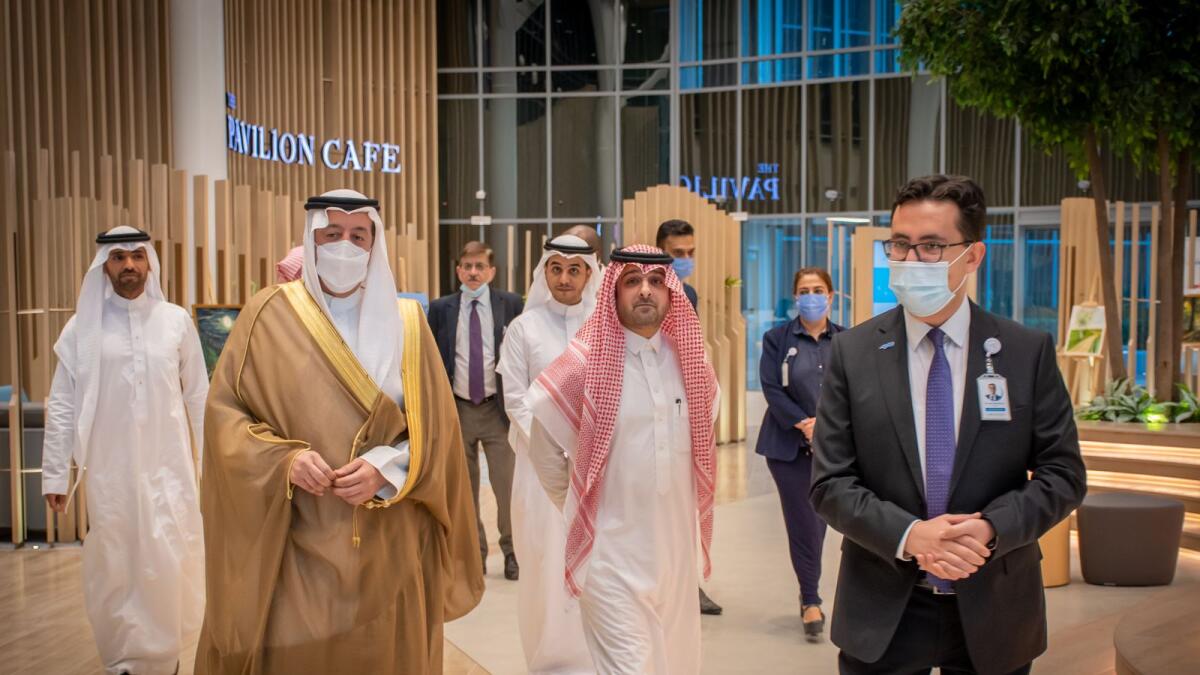 Ambassador of Saudi Arabia in the UAE, Turki Al Dakhil, visiting the Fakeeh University Hospital. Supplied photo