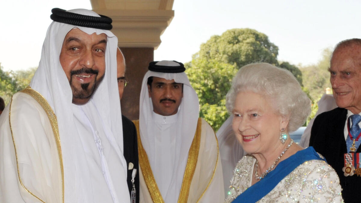Britain's Queen Elizabeth's visit to the UAE in 2010.