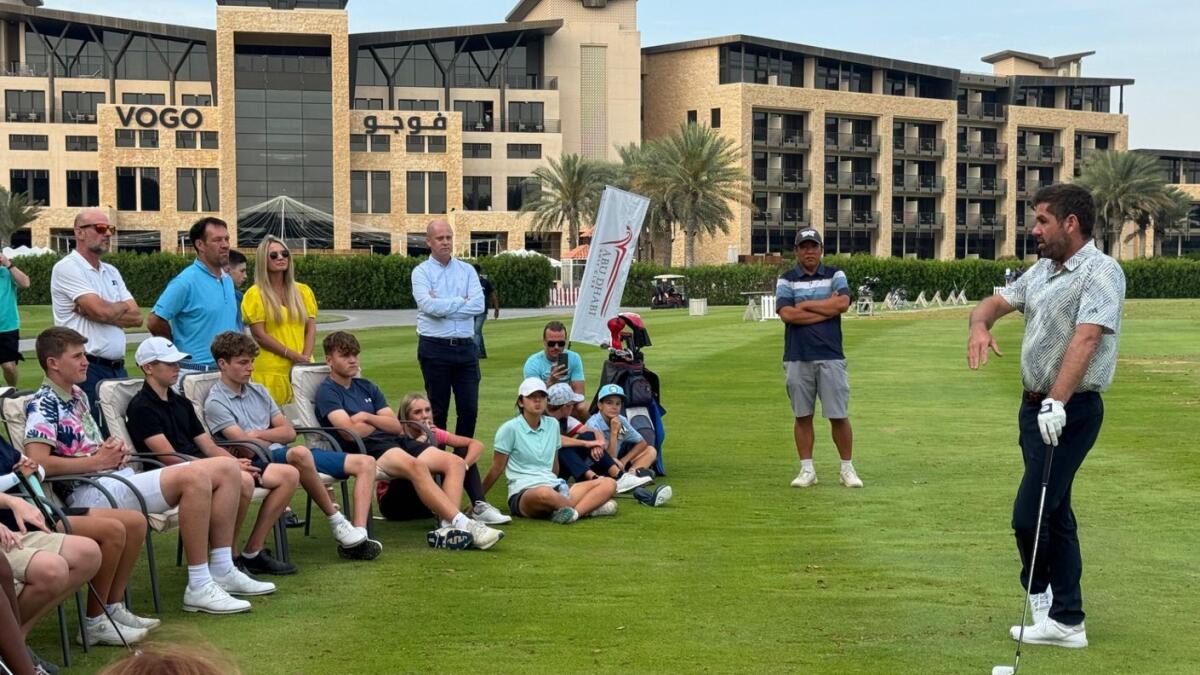 On the sidelines of the Robert Rock Abu Dhabi Championship at Abu Dhabi Golf Club, Robert hosted a Golf Clinic for juniors, parents and coaches. - Supplied photo