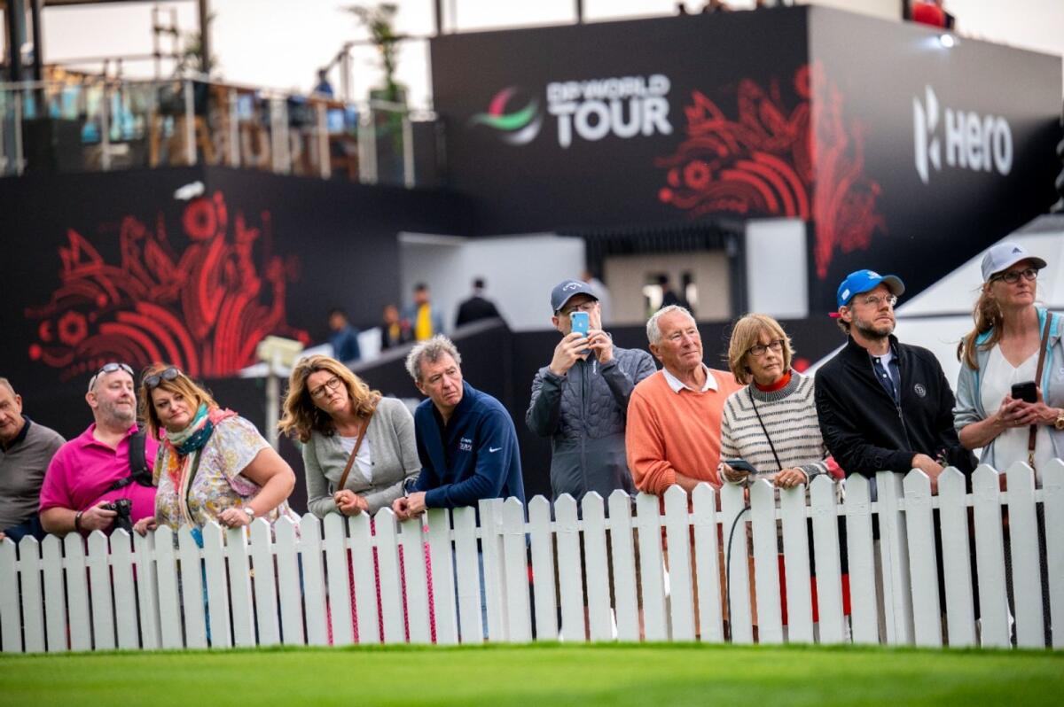 Spectators on the second day of the Dubai Desert Classic. — Photo by Shihab