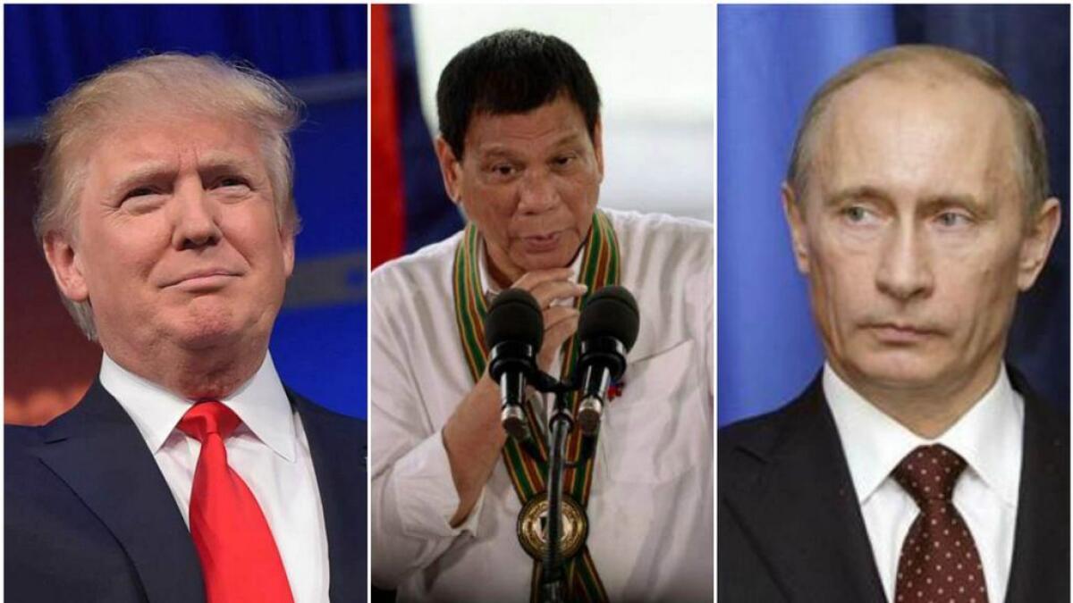 Philippines Duterte wants to be friends with Trump, Putin 