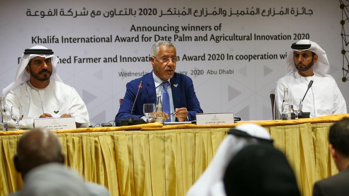Five winners, named, Dh3.5 million, Abu Dhabi, date palm awards, Khalifa International Award for Date Palm and Agricultural Innovation 2020