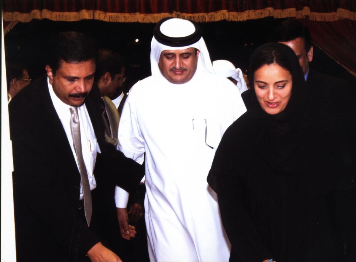Dr Azad with Shaikha Lubna AL Qassimi and M Jamal Majed Khalfan Bin Thenya - Aster Hospital Mankhool inauguration