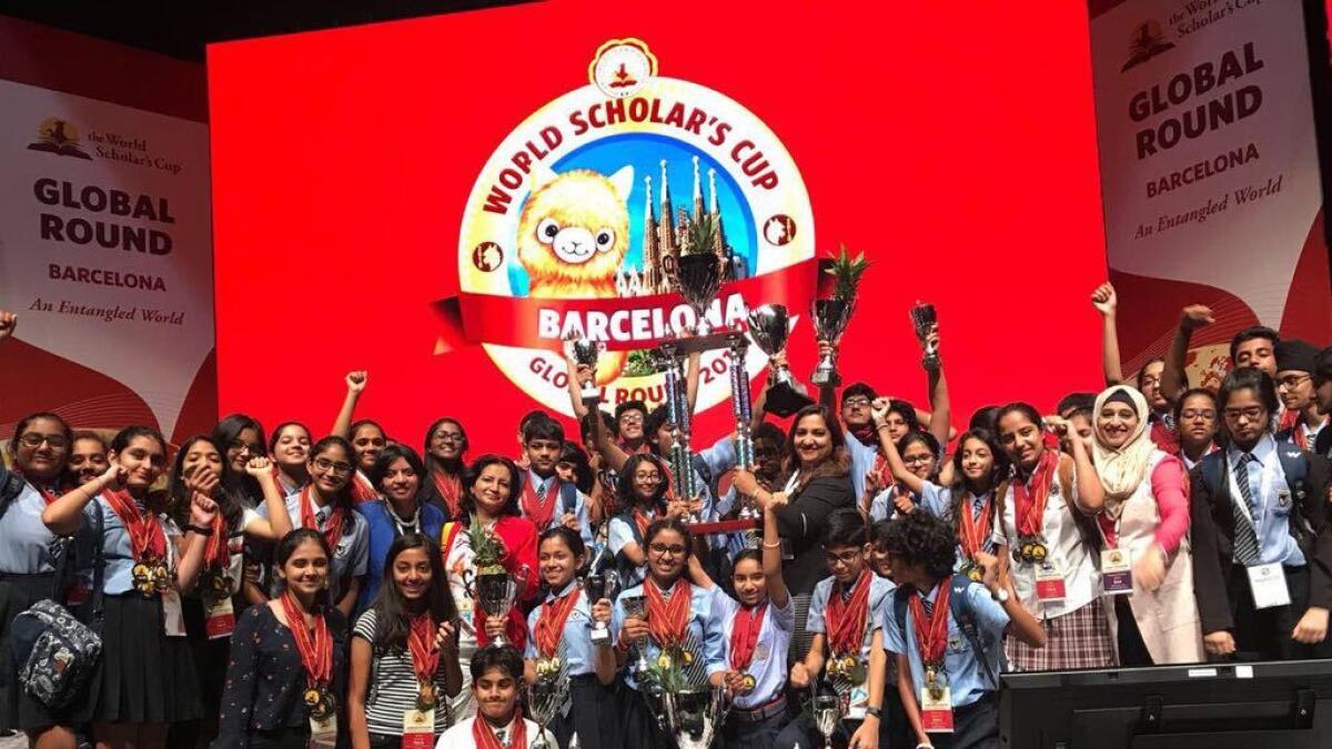 Dubai students celebrate a global victory