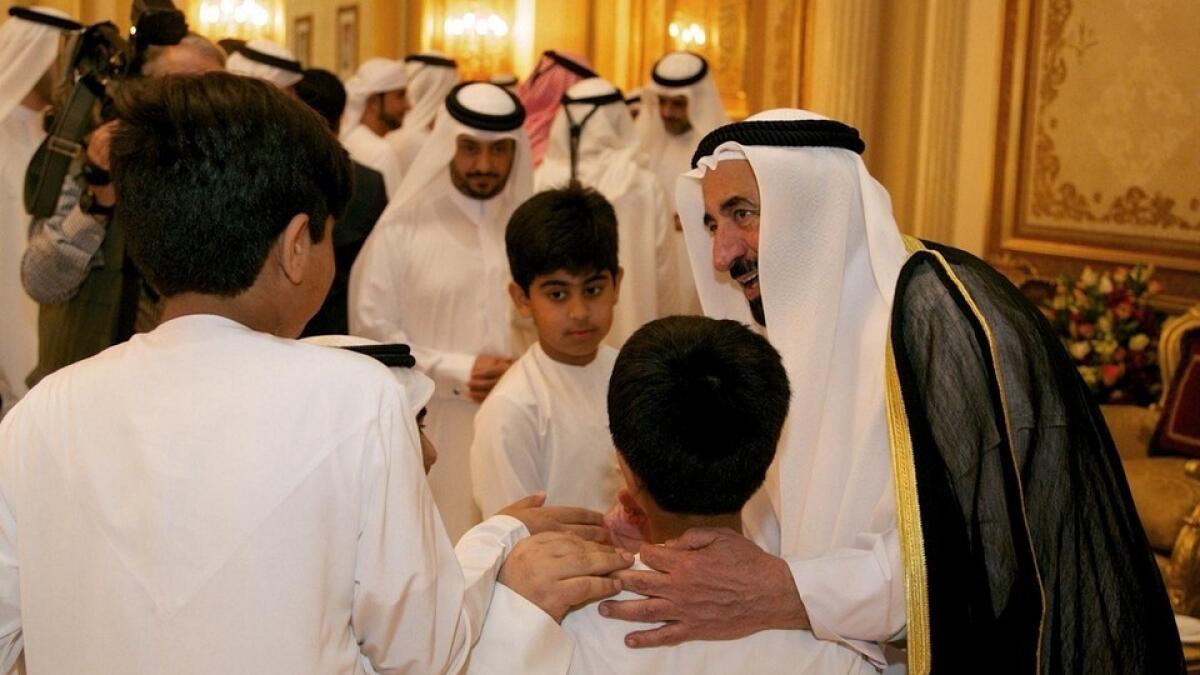 His Highness Dr Shaikh Sultan bin Mohammed Al Qasimi, Member of the Supreme Council, Ruler of Sharjah, receives Ramadan well-wishers.