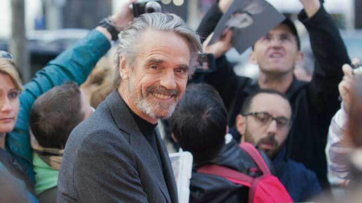 You dont feel the pressure, says actor Jeremy Irons
