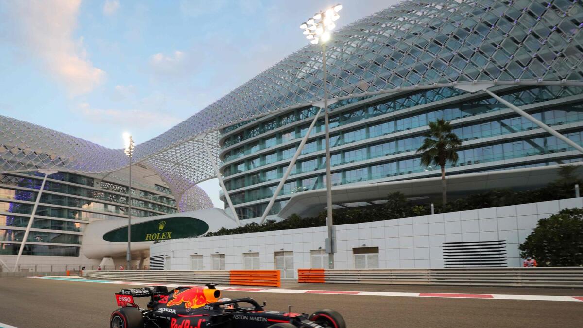 Red Bull's Dutch driver Max Verstappen drives during the qualifying session on the eve of the Abu Dhabi Formula One Grand Prix at the Yas Marina Circuit. — AFP