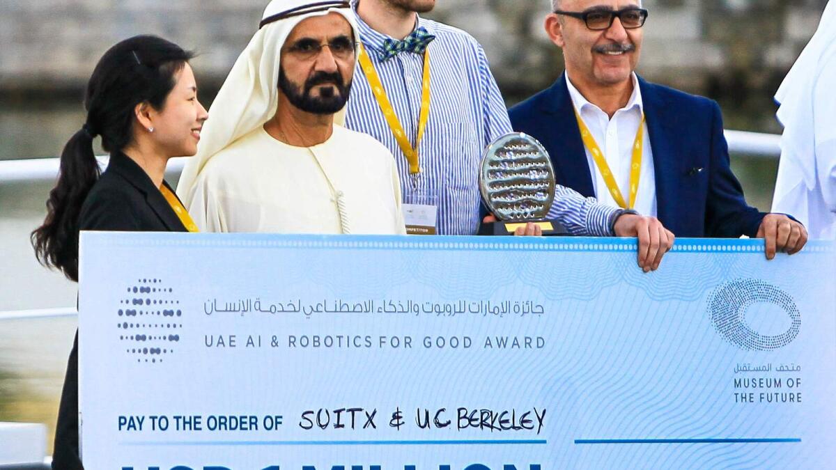 The team behind Loon Copter, a  3-in-1 drone that can fly, float or dive, receives $1 million cash prize from Shaikh Mohammed.