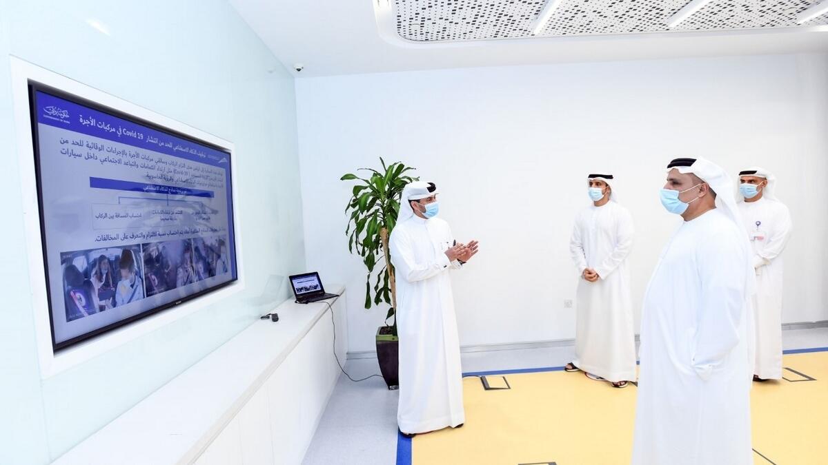 Mattar Mohammed Al Tayer during a visit to the RTA's Corporate Technology Support Services Sector.
