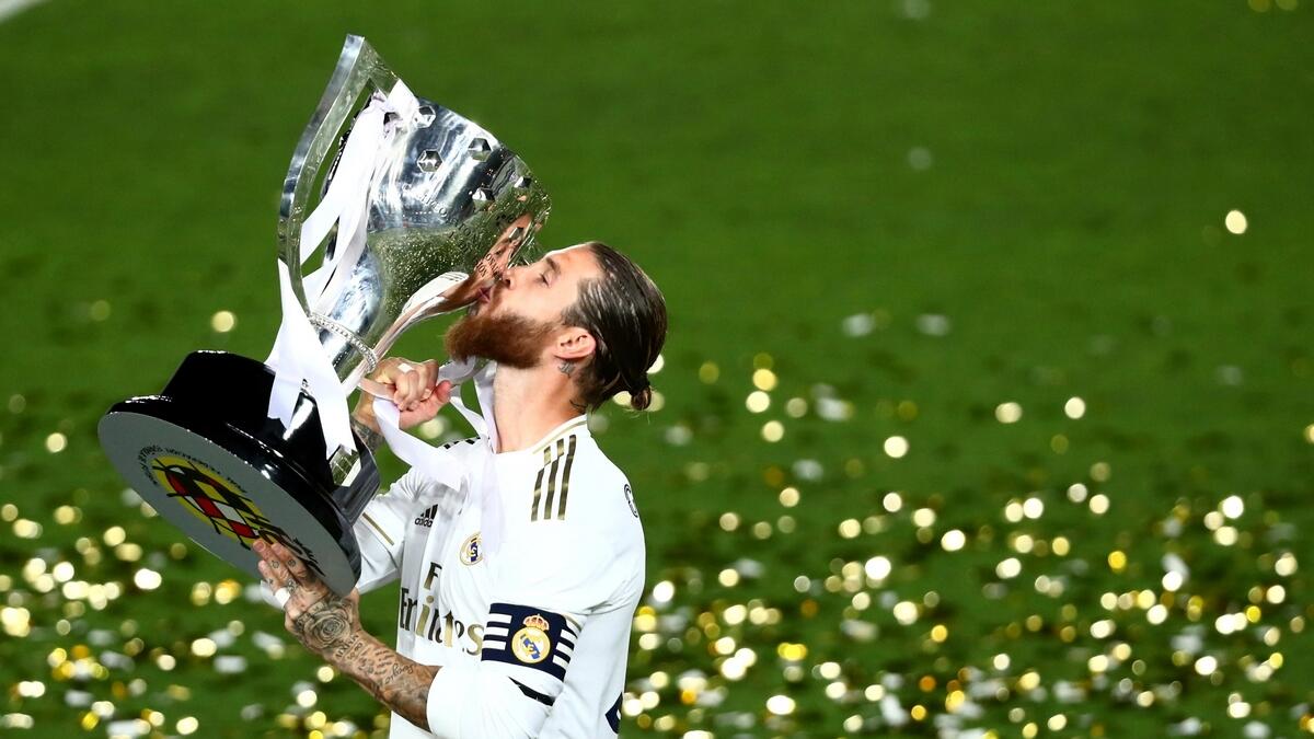 Ramos' pivotal role in Real's first title since 2017, sealed on Thursday when they beat Villarreal 2-1