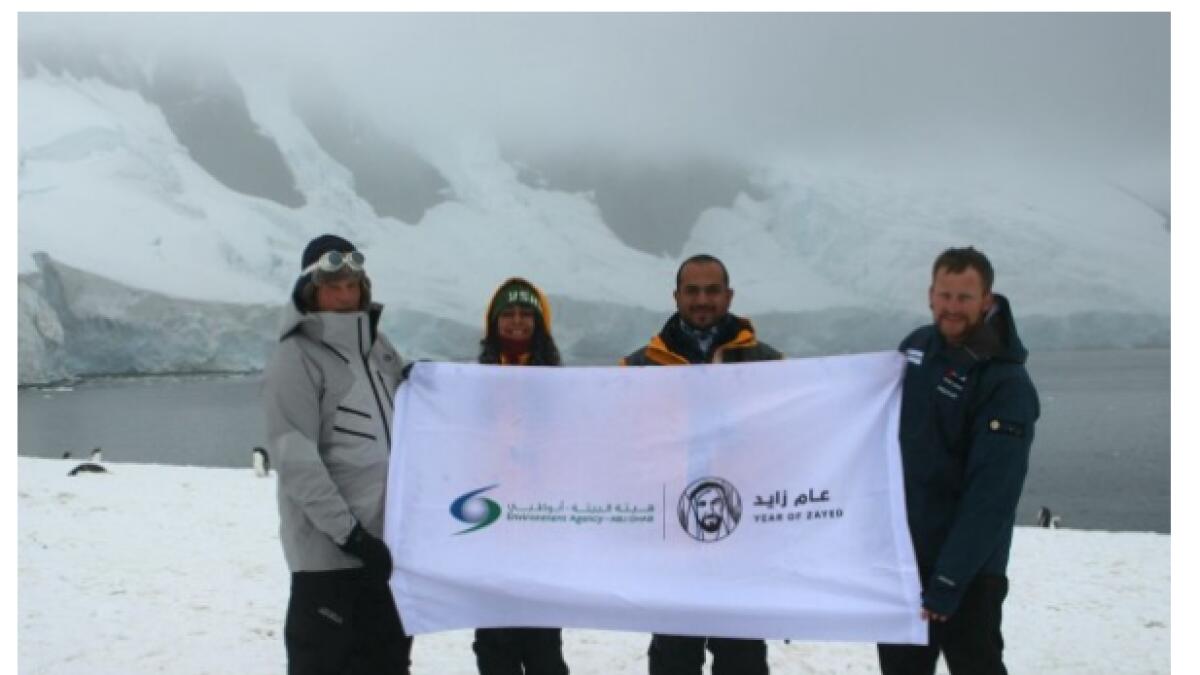 Team Zayed sends a message in Antarctica with solar lights