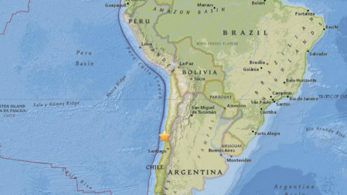 Magnitude 6.2 quake strikes Chile, no damage reported