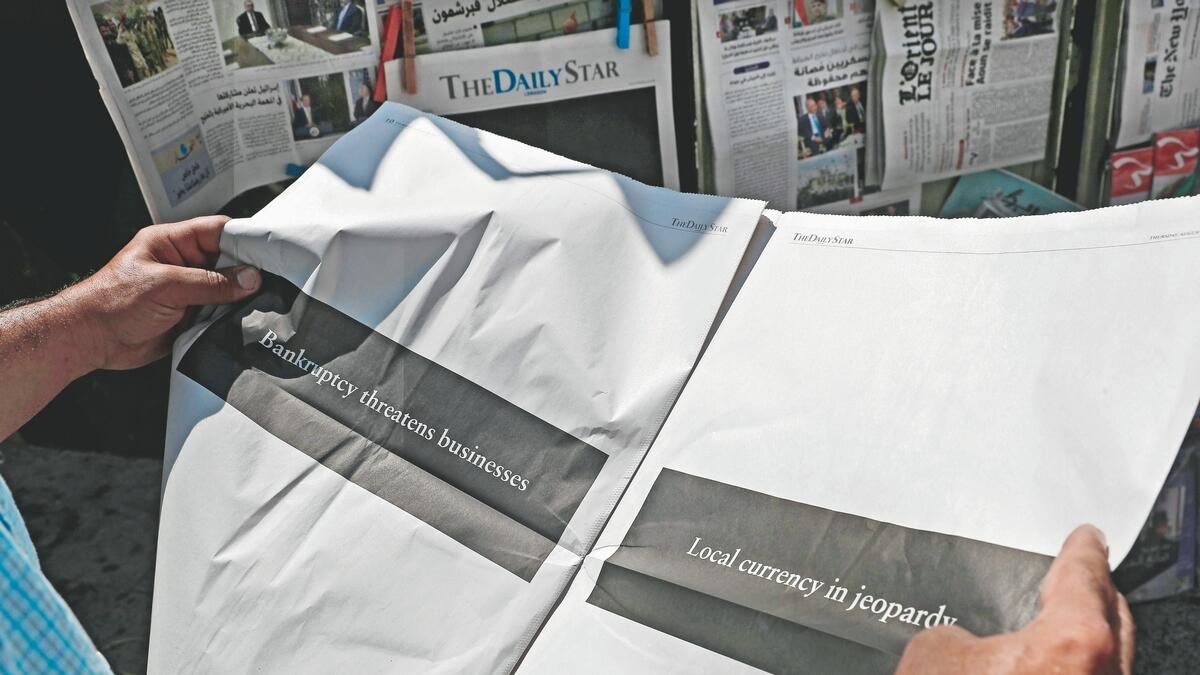 Lebanese daily prints blank edition to protest crisis
