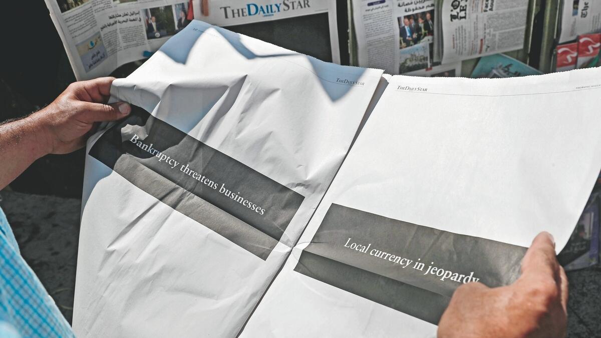 Lebanese daily prints blank edition to protest crisis