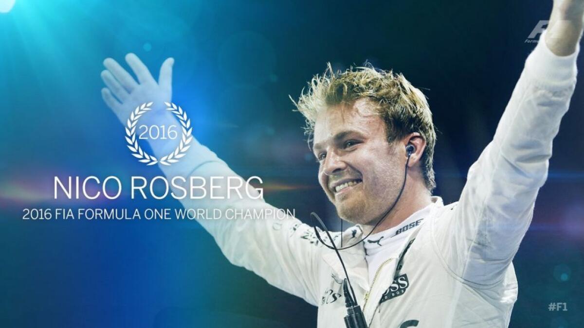 F1: Hamilton wins race; Rosberg world champion
