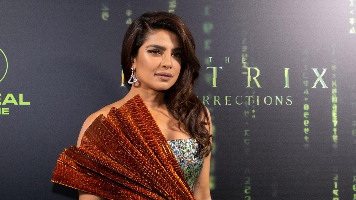 Indian actress Priyanka Chopra Jonas arrives for the premiere of 'The Matrix Resurrections' at the Castro Theatre in San Francisco, California, December 18, 2021. (Photo: AFP)