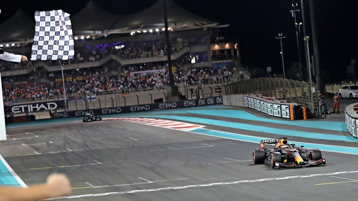 Red Bull driver Max Verstappen wins the Formula One Abu Dhabi Grand Prix on Sunday. — AP
