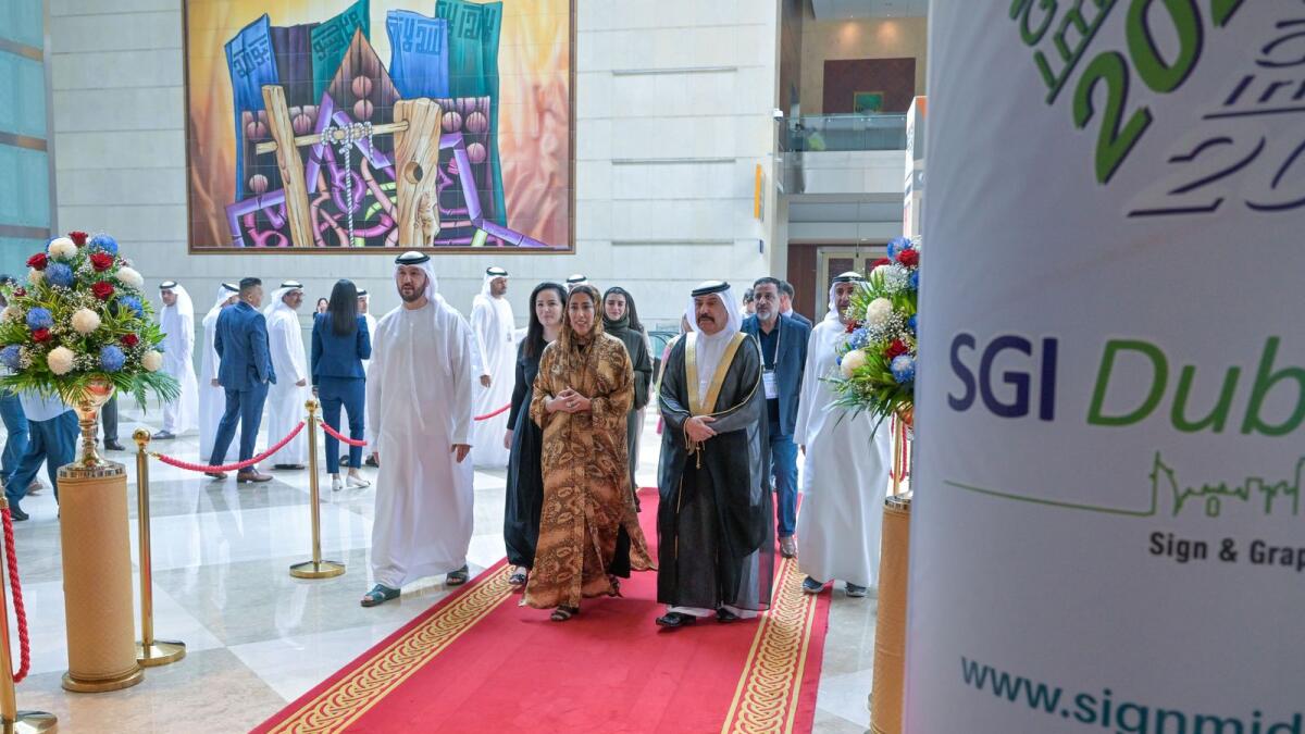 Mona Al Marri tours SGI Dubai after inauguration on Monday. — Supplied photo