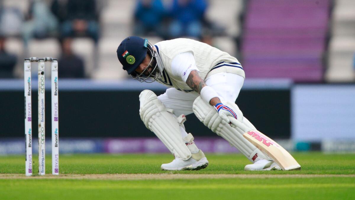 India's captain Virat Kohli runs between the wickets during the third day of the World Test Championship final against New Zealand. — AP