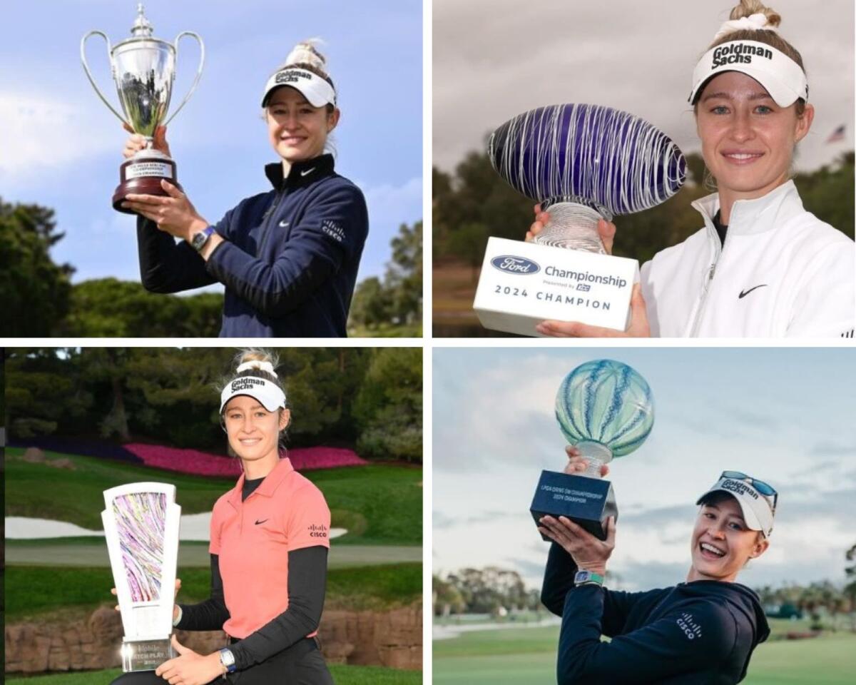 Nelly Korda's trophy collection. - Instagram