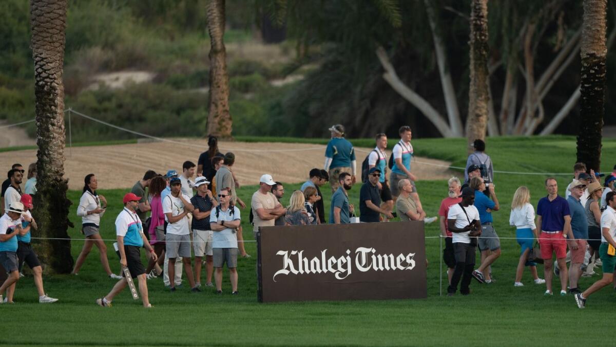 Fans thronged the Emirates Golf Club for the HERO Dubai Desert Classic. - KT Photo by Shihab