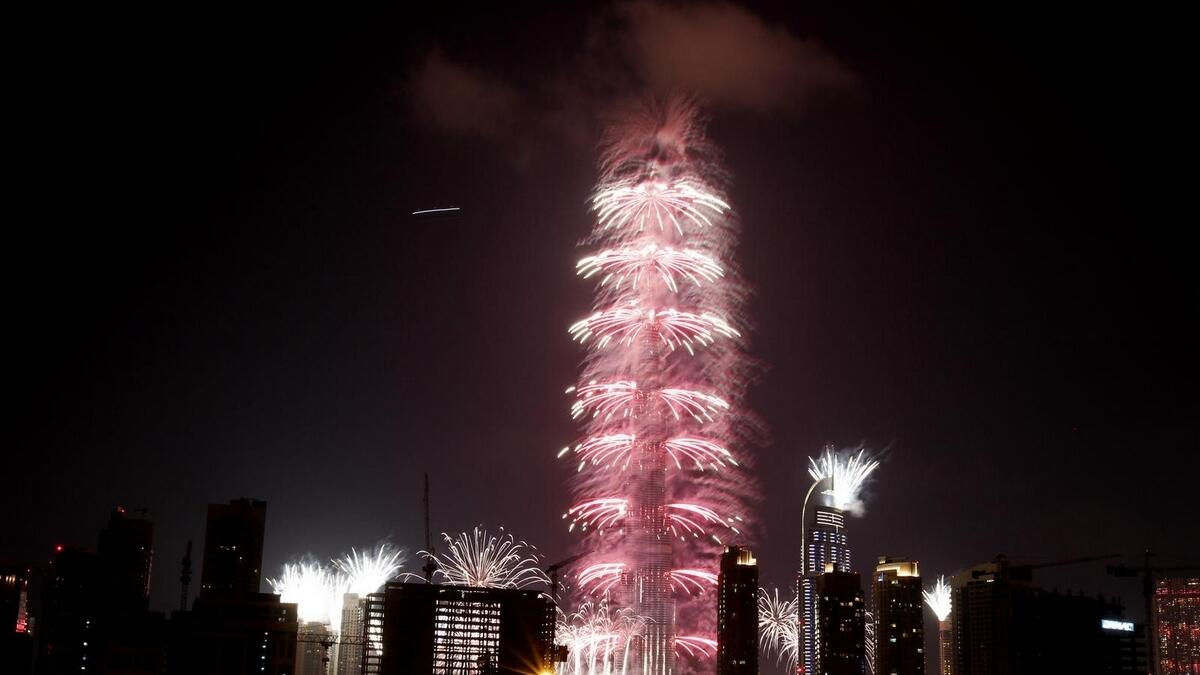 The Burj Khalifa:  Emaar will host the world-renowned New Year's Eve show with a firework display on the world's tallest building. The choreographed show will incorporate fireworks, animation on the Burj Khalifa LED Facade, music composition and a fountain show.