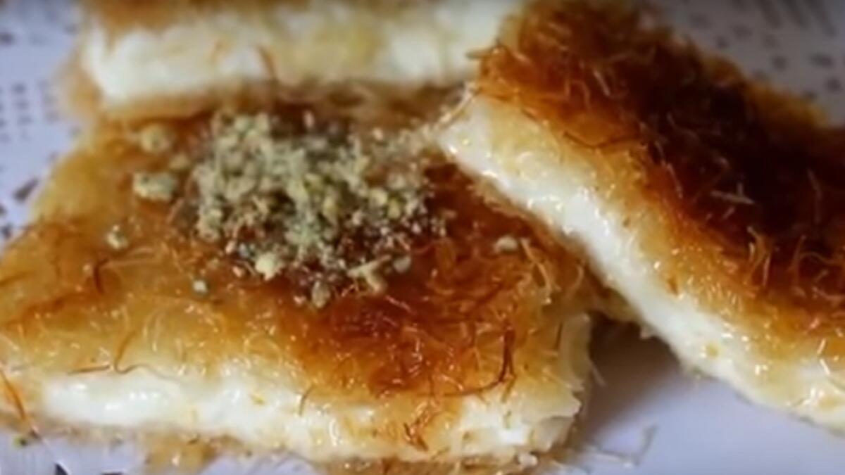  Kunafa, main dessert for Arab families in Ramadan