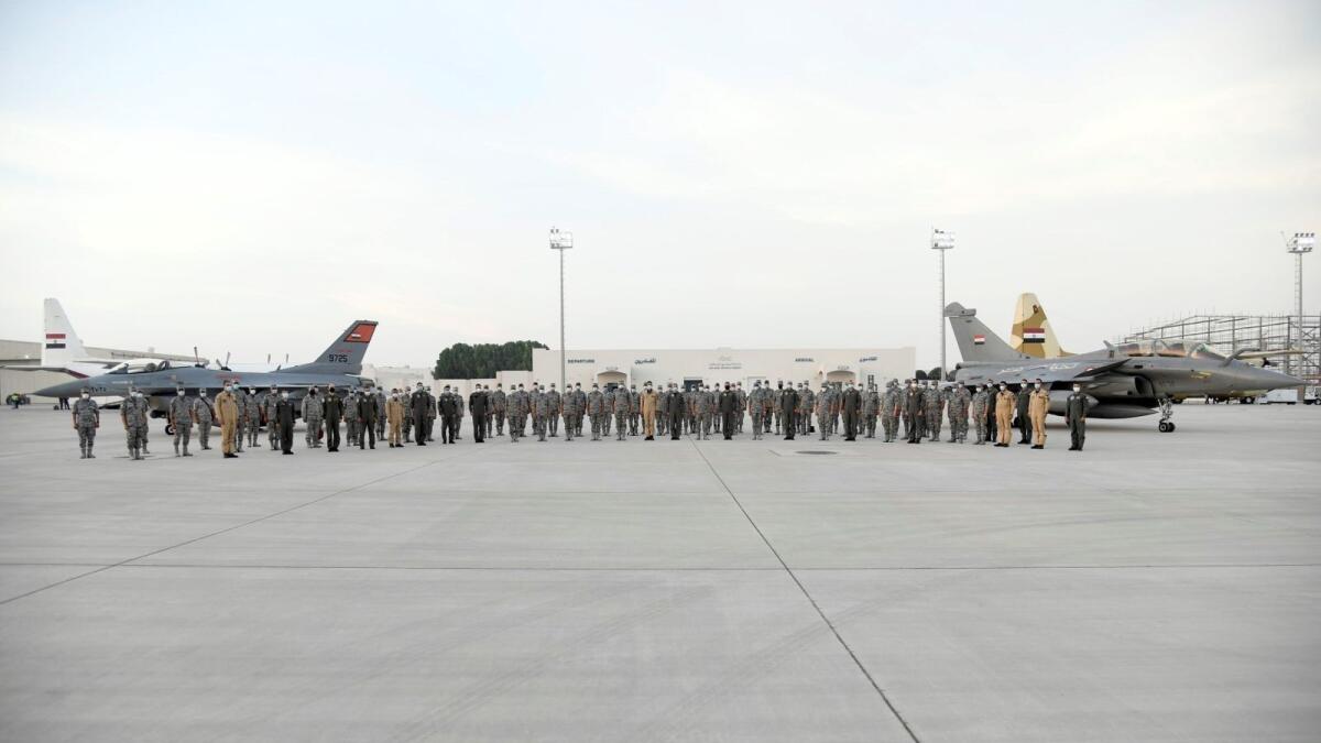 Units from the Egyptian Air Force in Abu Dhabi. — Wam