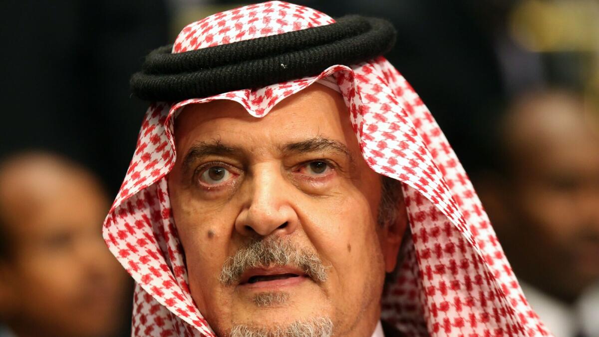 Prince Saud worked tirelessly for  peace and stability in Mideast