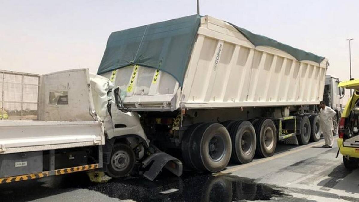 Driving a heavy vehicle in a way that causes harm to public or private properties.- Supplied photo