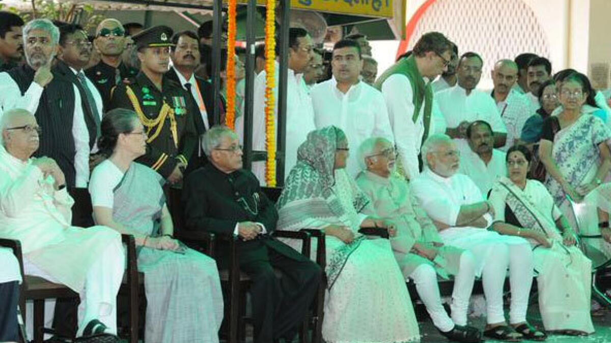 Modi, Hasina attend Suvra Mukherjees cremation