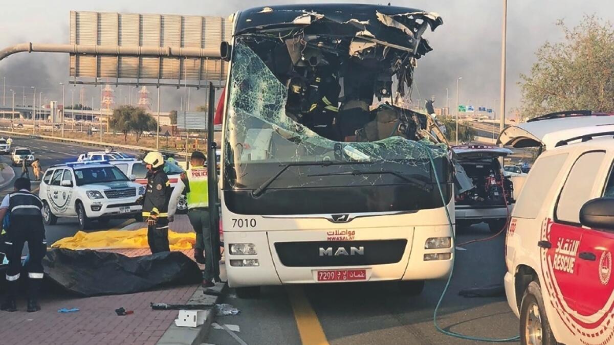 Dubai bus crash: Barrier installed in wrong spot, says lawyer