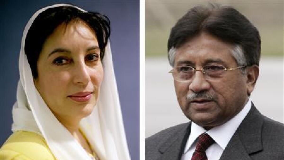 In 2006 she joined an Alliance for the Restoration of Democracy with her arch-rival Sharif, but the two disagreed over strategy for dealing with military president Pervez Musharraf. Bhutto decided it was better to negotiate with Musharraf, while Sharif refused to have any dealings with the general.-Reuters
