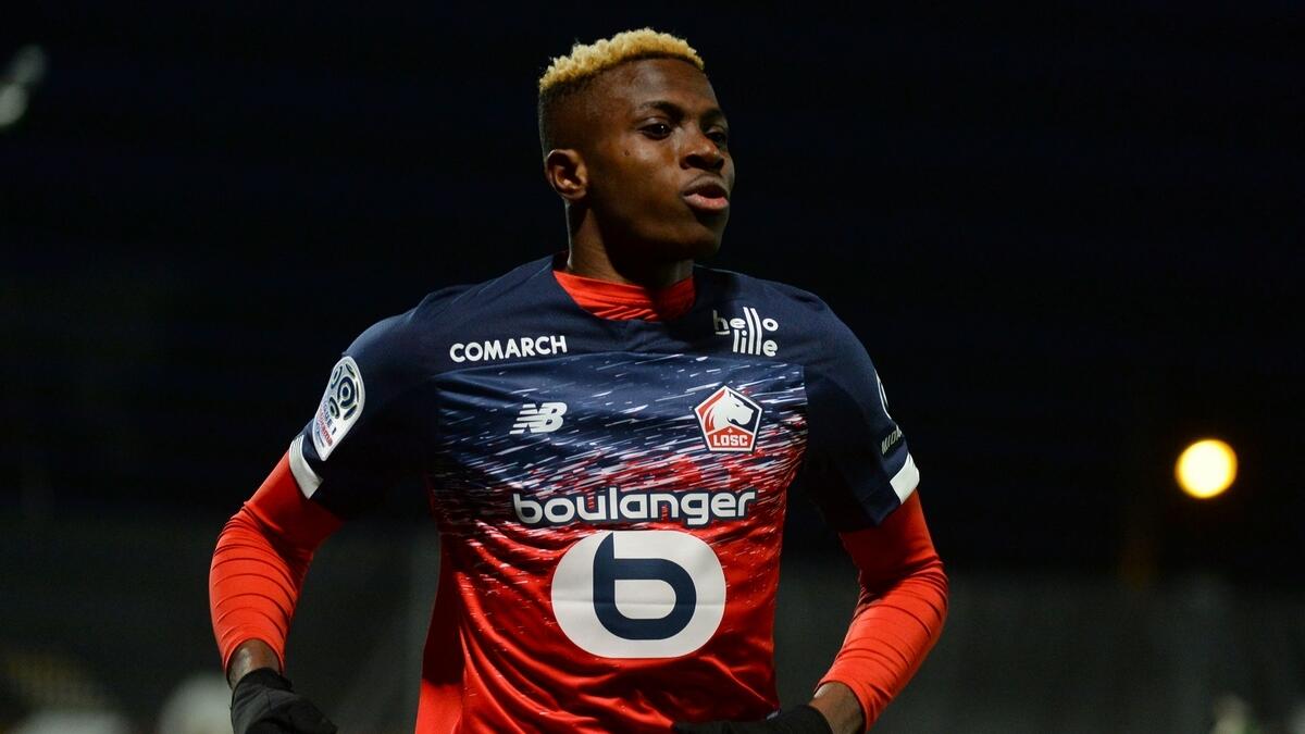 Lille's Nigerian forward Victor Osimhen. (AFP)
