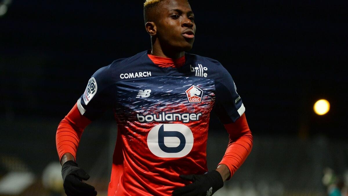 Lille's Nigerian forward Victor Osimhen. (AFP)