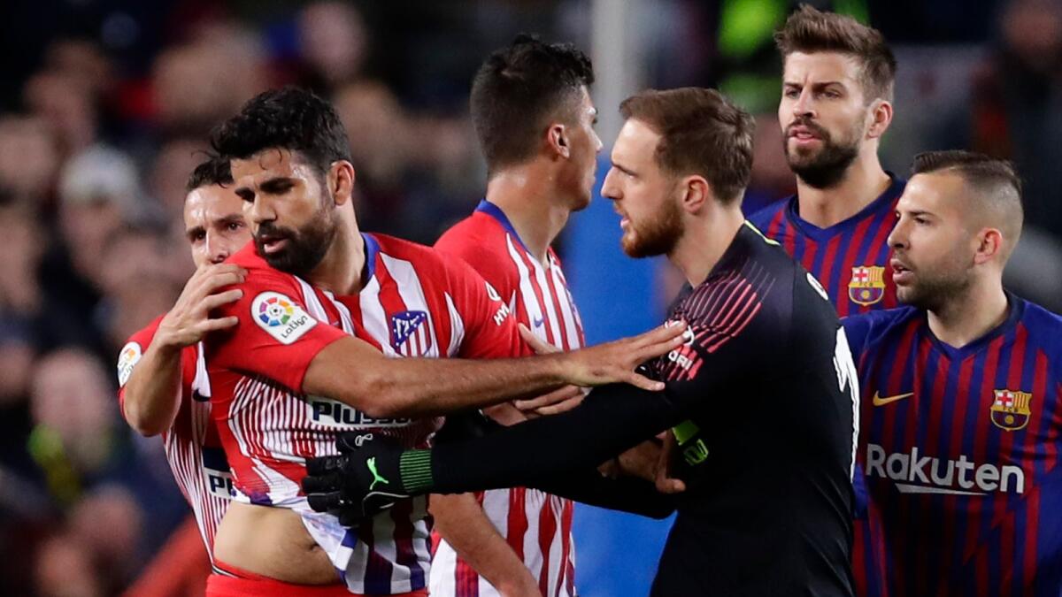 A first league victory over Barca since 2010 would put Atletico nine points clear of their opponents. — AP