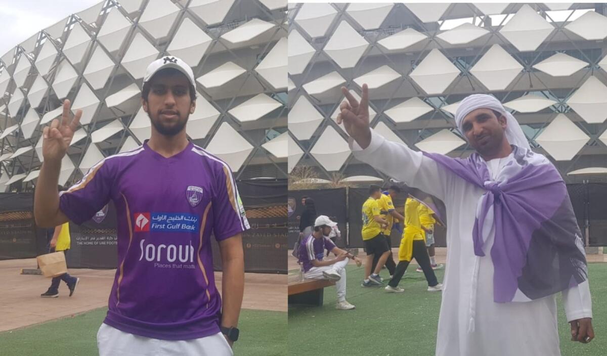 Emirati football fans Mohammed (left) and Ismail. KT Photo: Rituraj Borkakoty