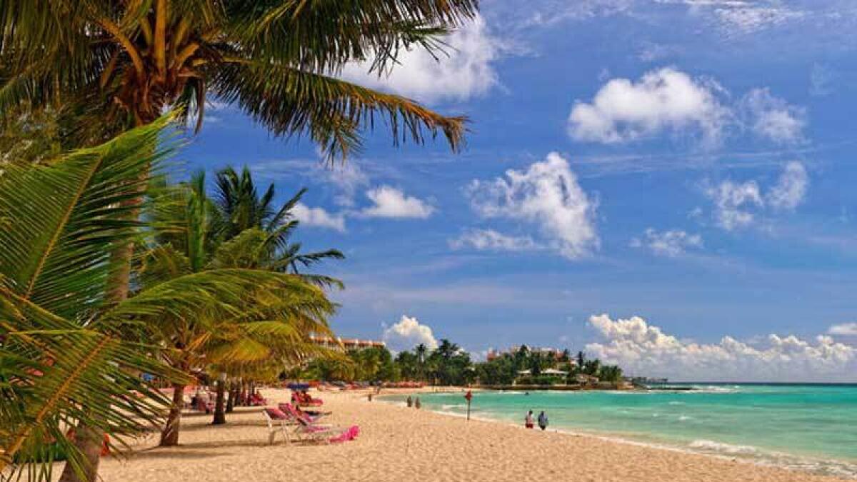Barbados is an island country in the Lesser Antilles of the West Indies.- Alamy Image
