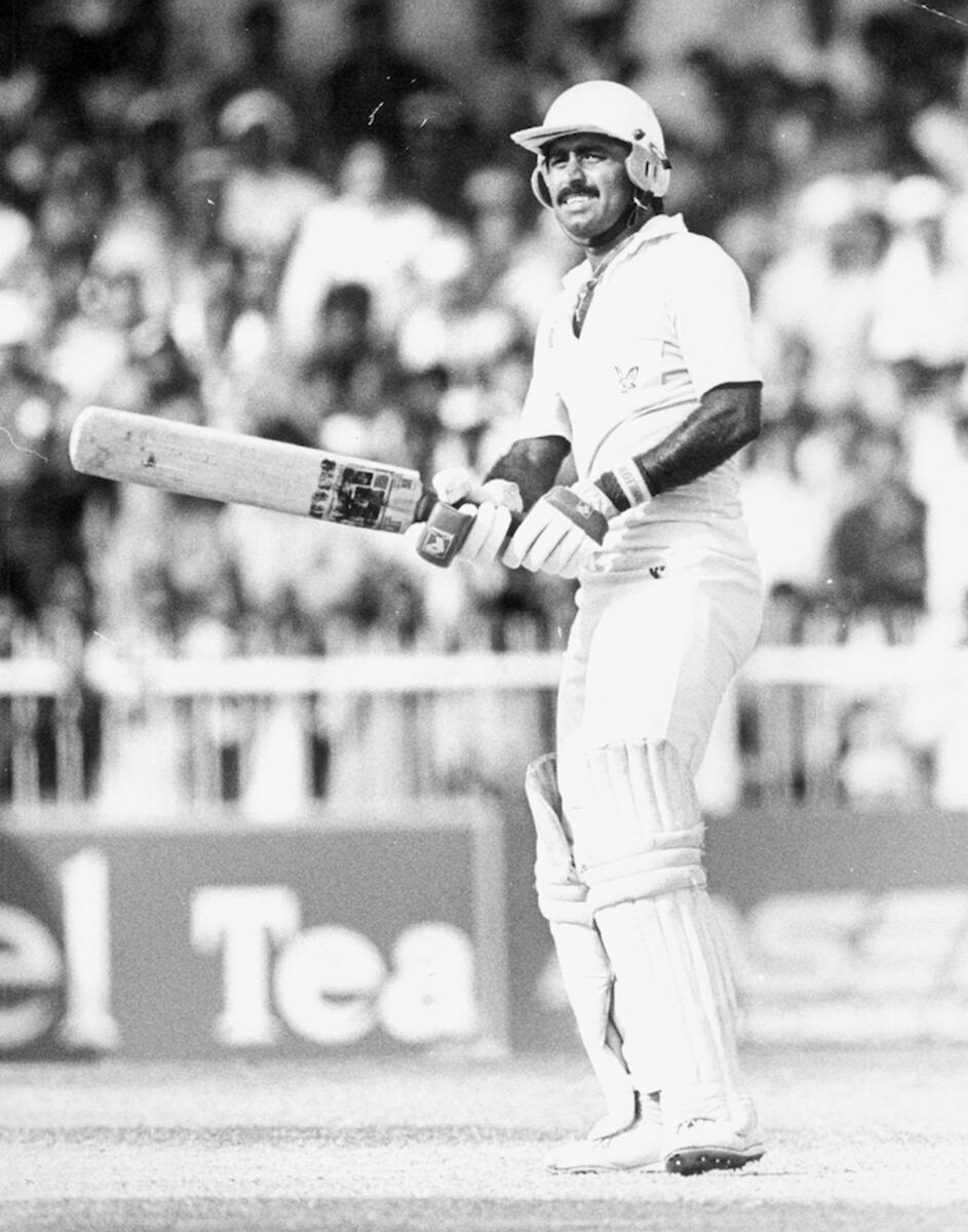 Javed Miandad smashed India’s pacer Chetan Sharma for a last-ball six at the Sharjah stadium in 1986