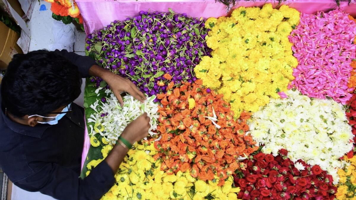 Sudalaimuthu Perumal, owner of Perumal Stores and Flowers, told Khaleej Times that he has imported 20 tonnes of fresh flowers for the occasion. 'Since regular flights are not plying, we are using chartered flights. It is the same amount I usually order every year during Onam. I am expecting families and companies to make large orders this year.'