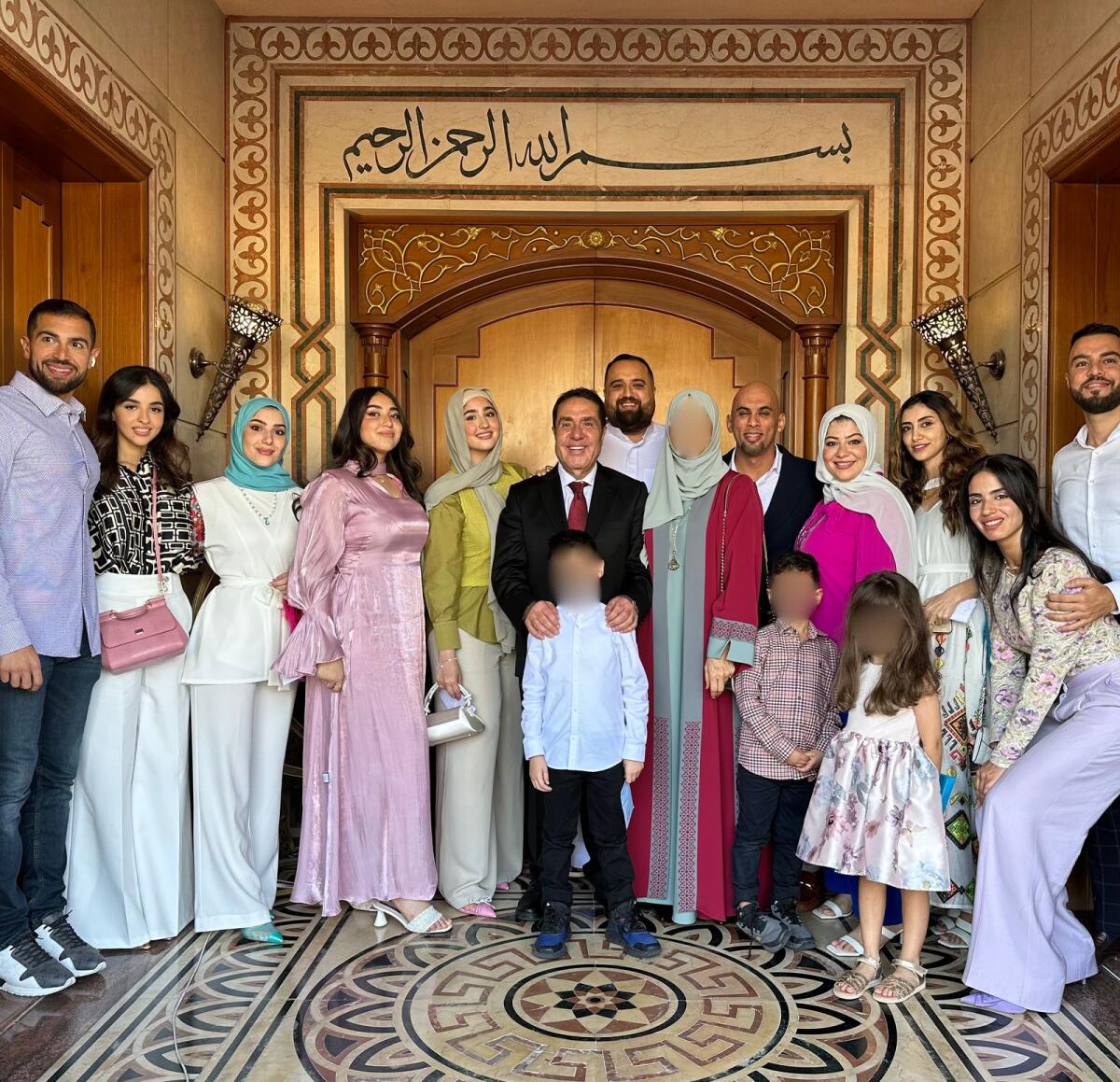 A photo of the Afana family last Eid Al Fitr. — Supplied