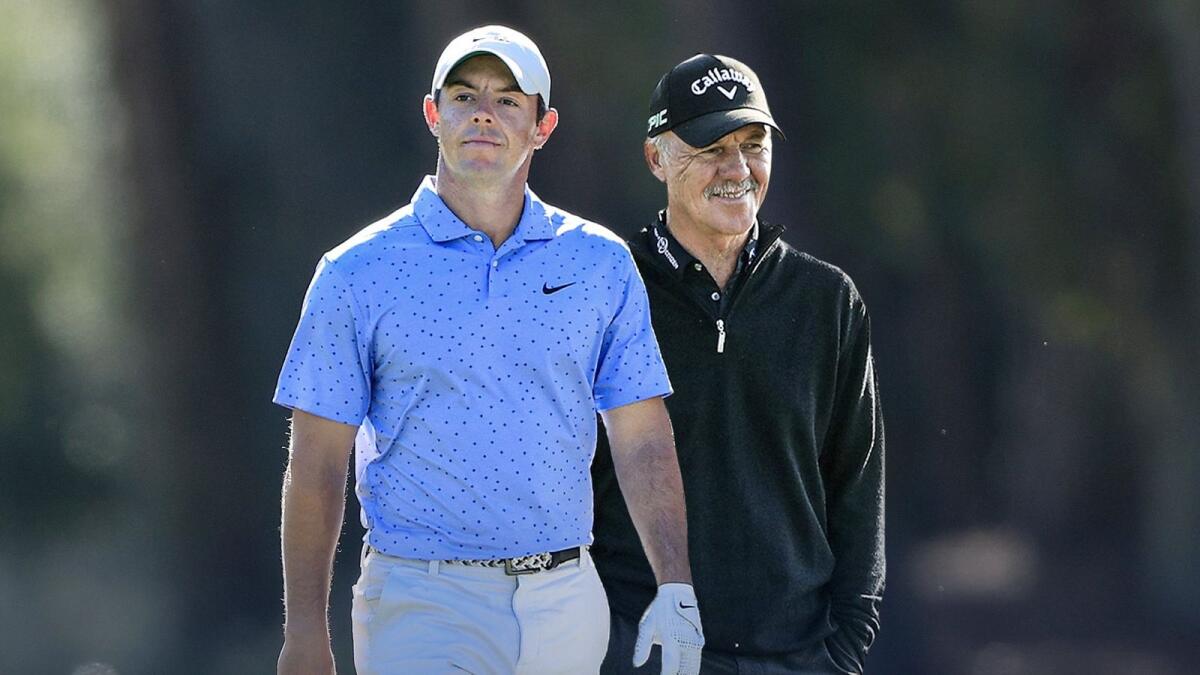 Rory McIlroy with Peter Cowen at last week's PGA Tour event. (Supplied photo)